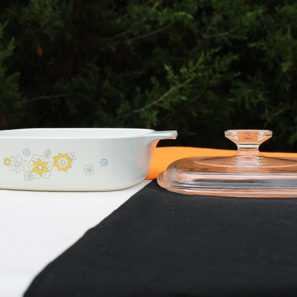 Floral Bouquet 1Qt. Casserole Dish - Picture 3 of 7